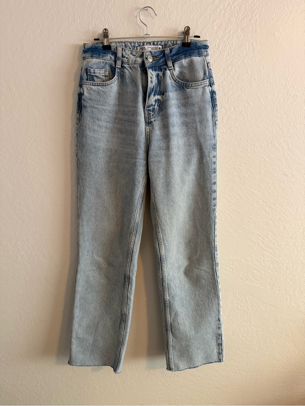 Zara Light Wash Straight-Leg Jeans